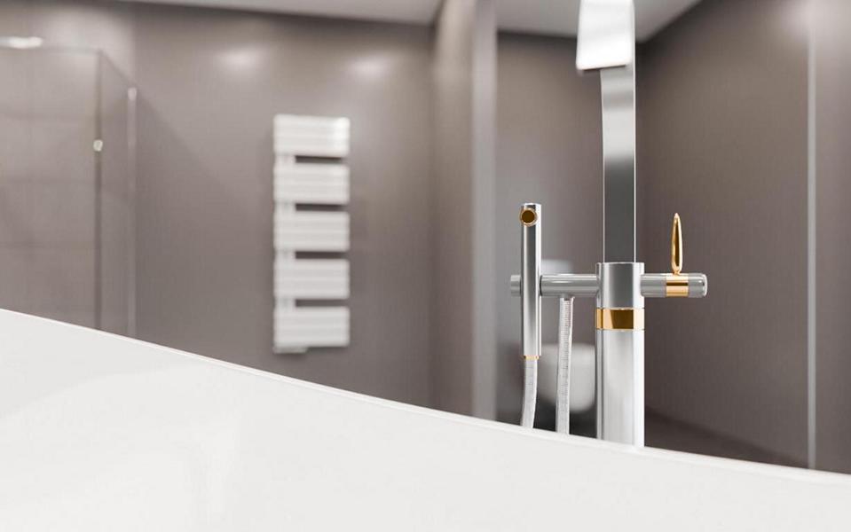 3D Visualisierung Bad Badewanne mit Armatur