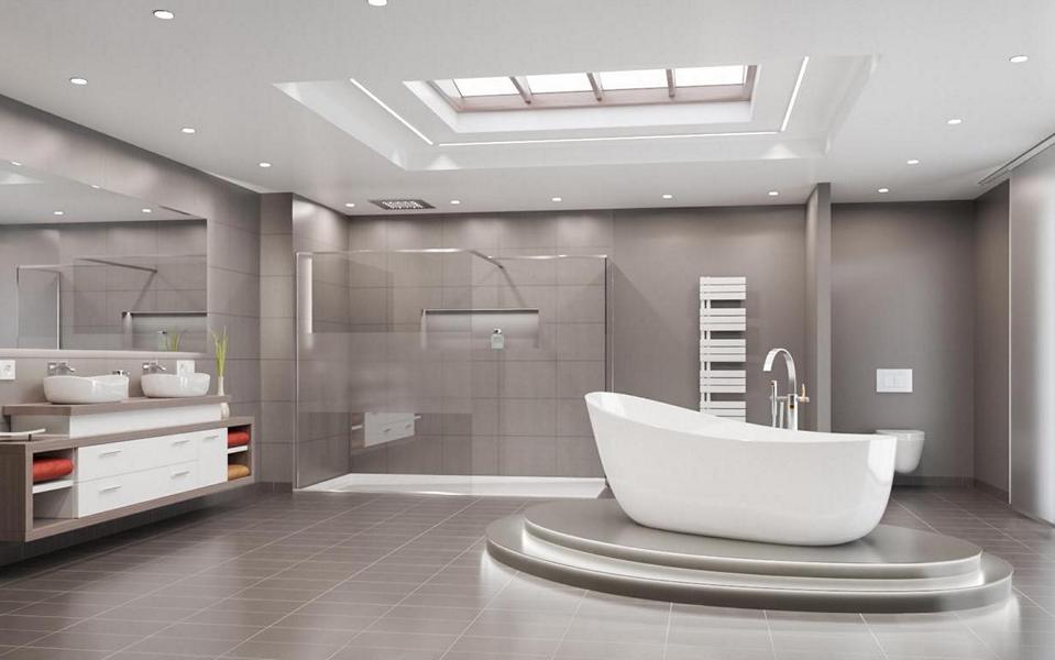 3D Visualisierung Bad Badewanne mit Armatur